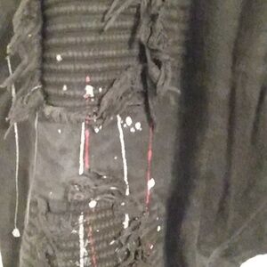 Y2k Destroyed Graffiti Streetwear Jeans Bluesever 38